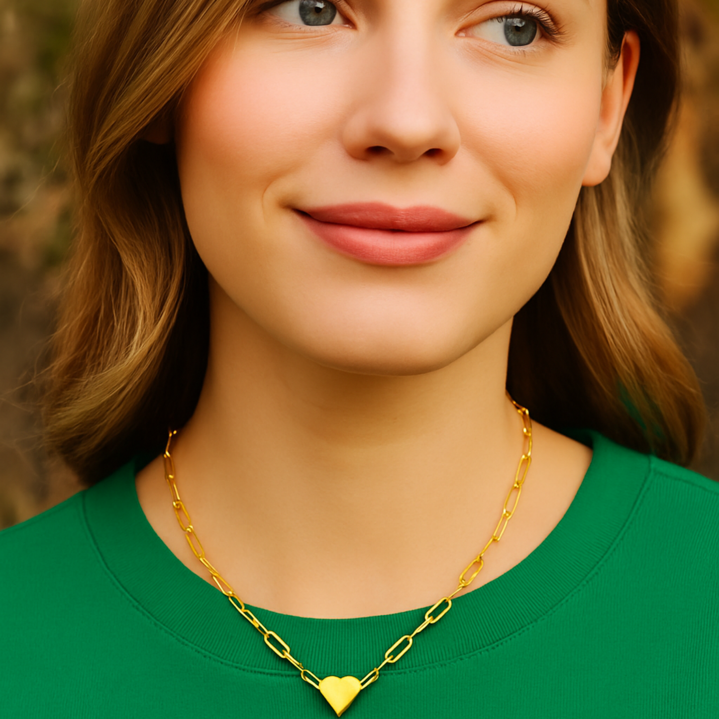 Paperclip Heart Necklace - waterproof