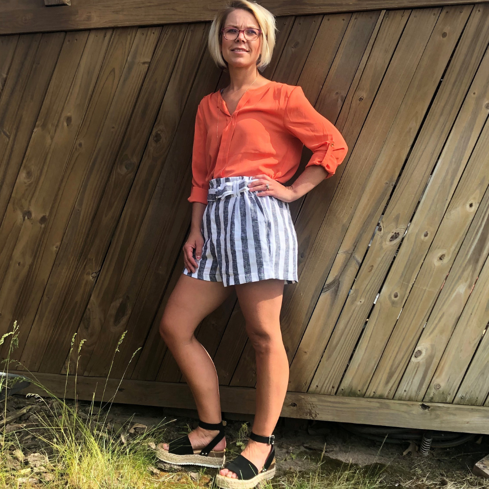 Corral me orange top