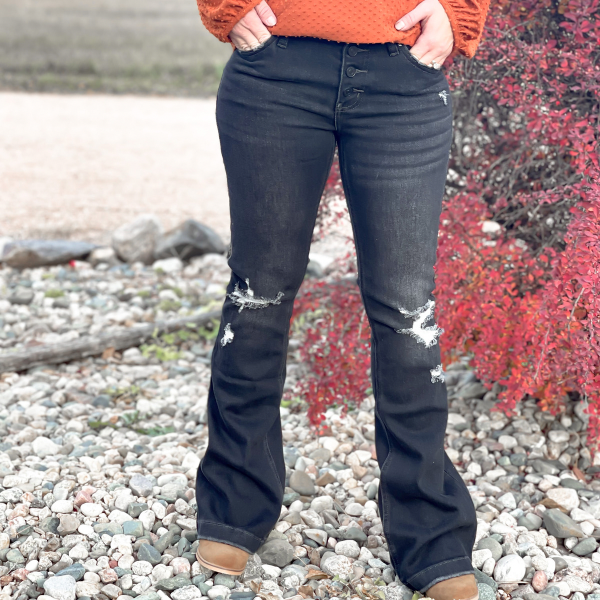 Distressed Flare Kancans