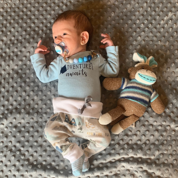 Beaded Silicone pacifier clip