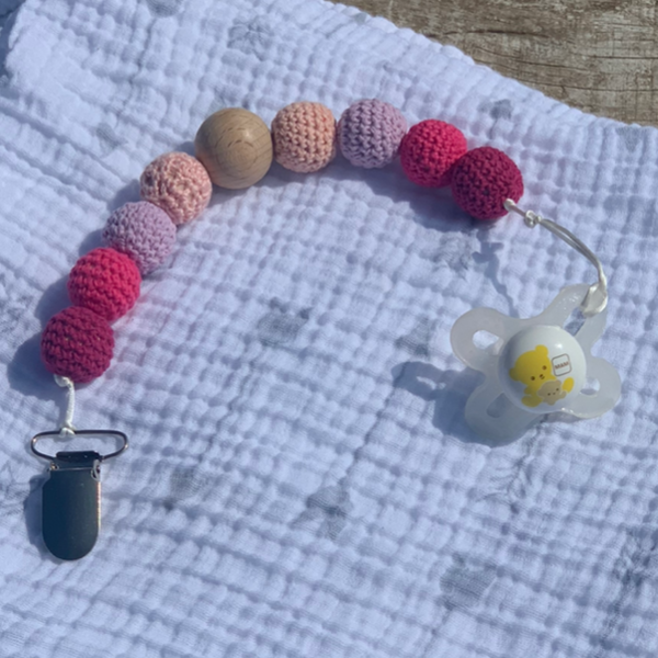 Woven dreams pacifier clip