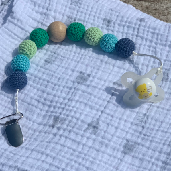 Woven dreams pacifier clip