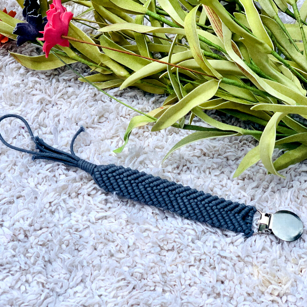 Macrame pacifier clips