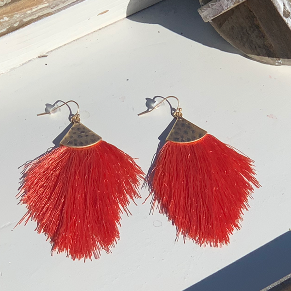 Fringed earrings