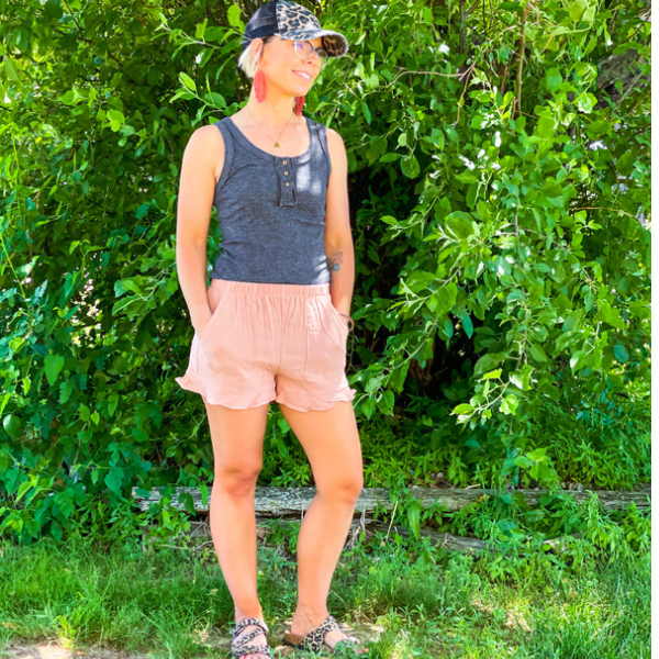 Linen flutter shorts