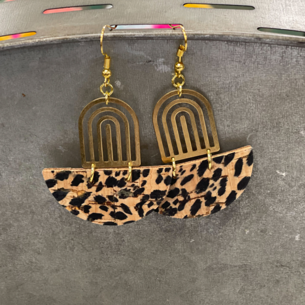 Boho cheetah earrings
