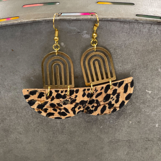 Boho cheetah earrings