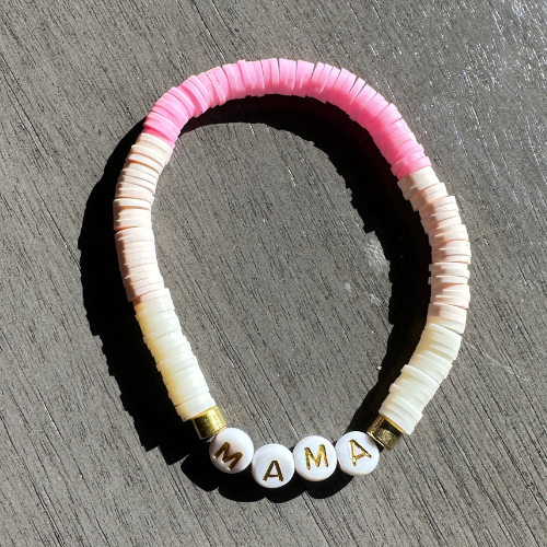 Pink Block Mama Bracelet