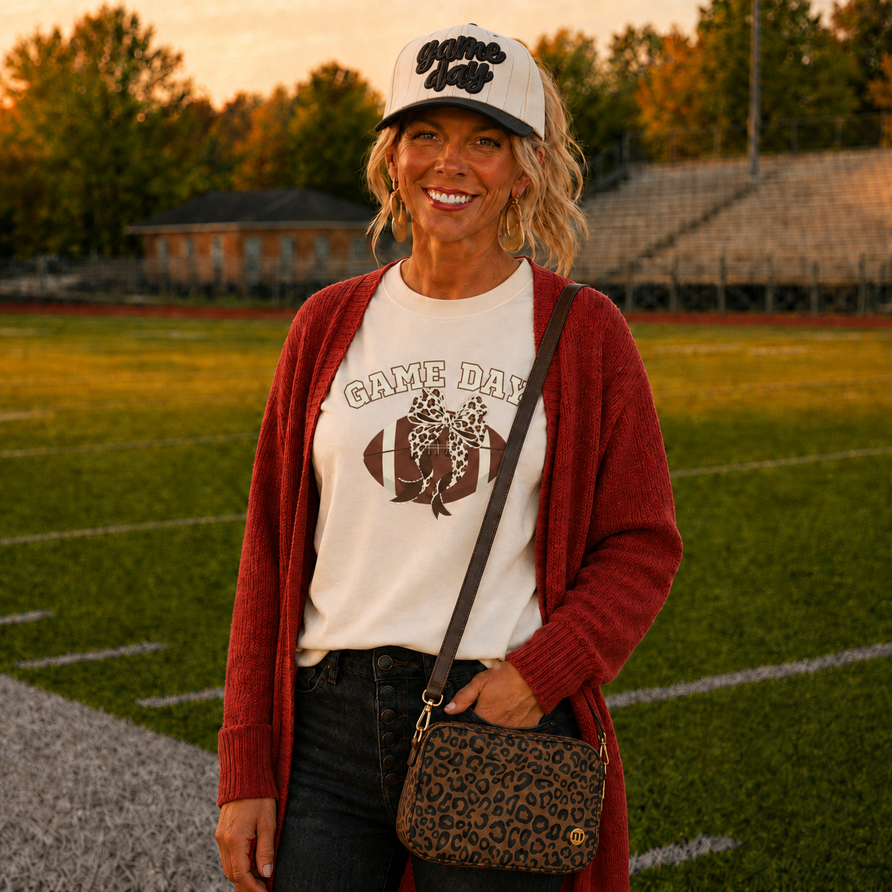 Pinstripe game day hat