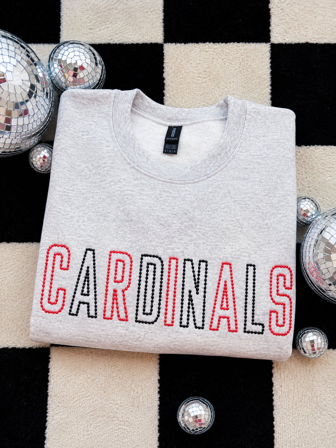 School Spirit Embroidered Crewneck — PREORDER