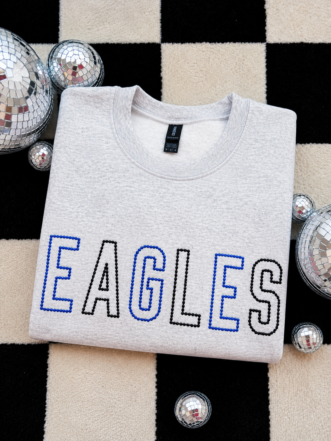 School Spirit Embroidered Crewneck — PREORDER