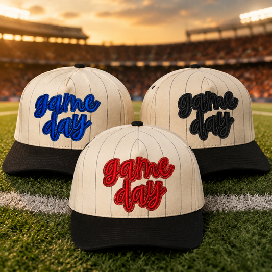 Pinstripe game day hat