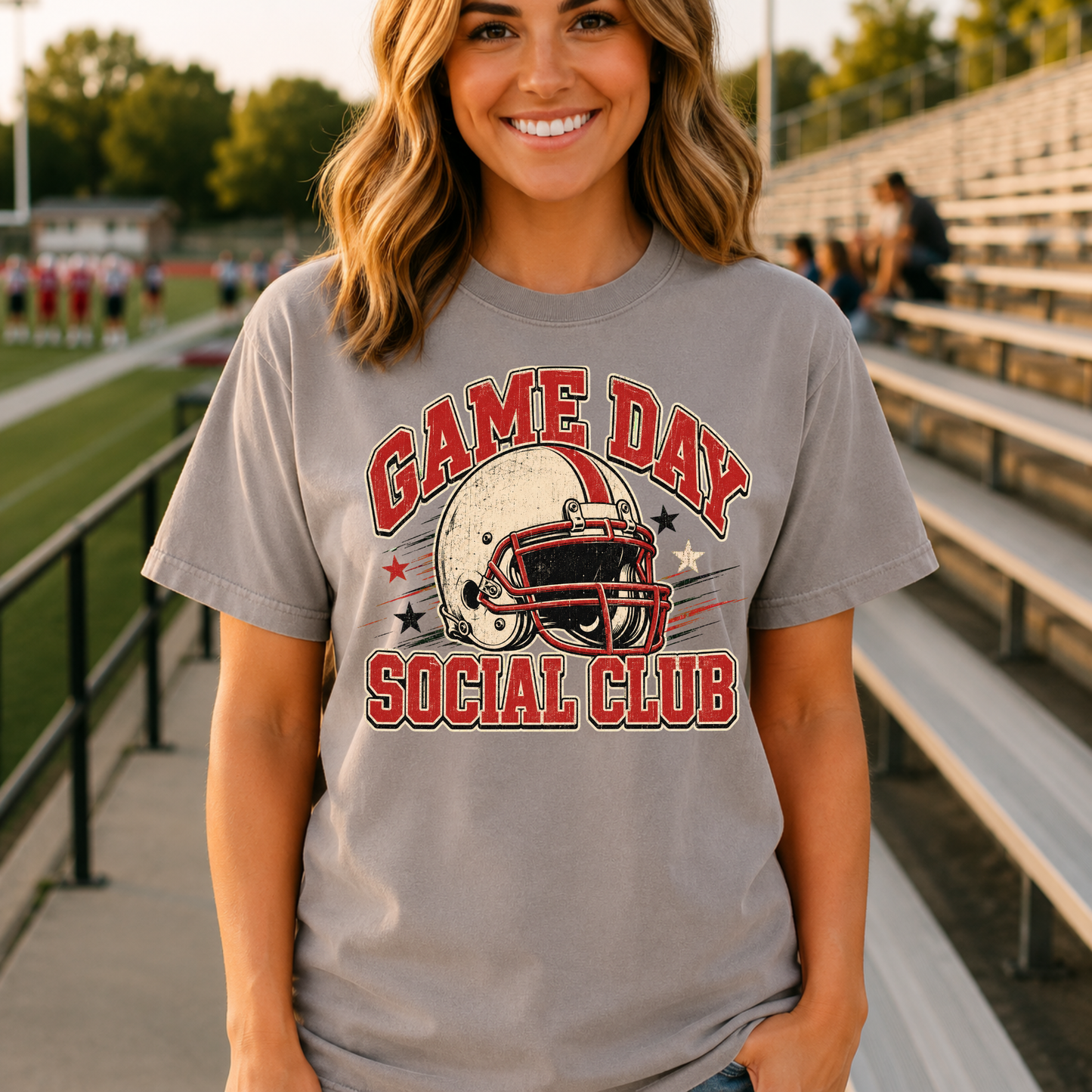 Game Day Social Club Football Graphic T-shirt