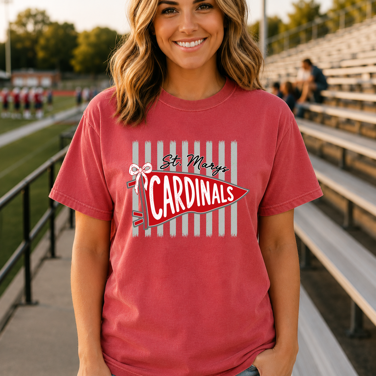 Cardinal flag spirit graphic tee