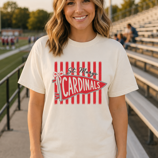 Cardinal flag spirit graphic tee