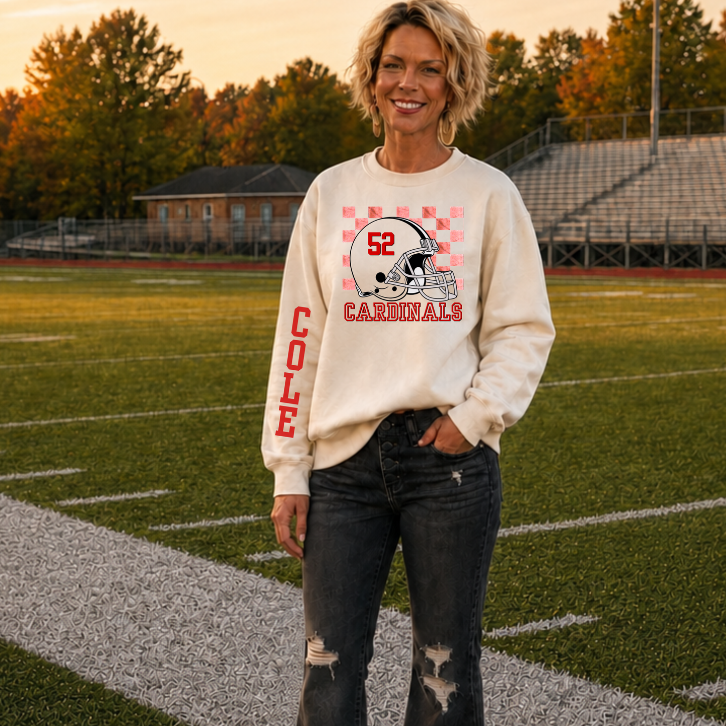 Custom Football school spirit sweatshirt