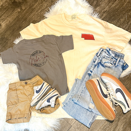 Kids Made in Nebraska Tee