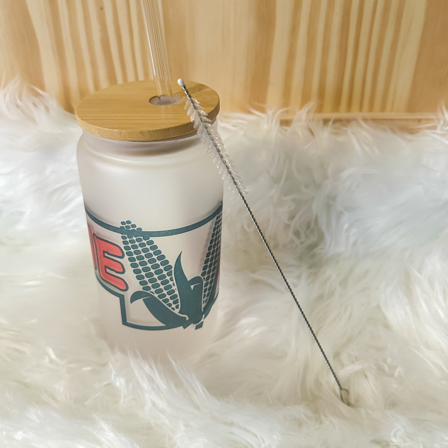Nebraska Frosted Glass Tumbler
