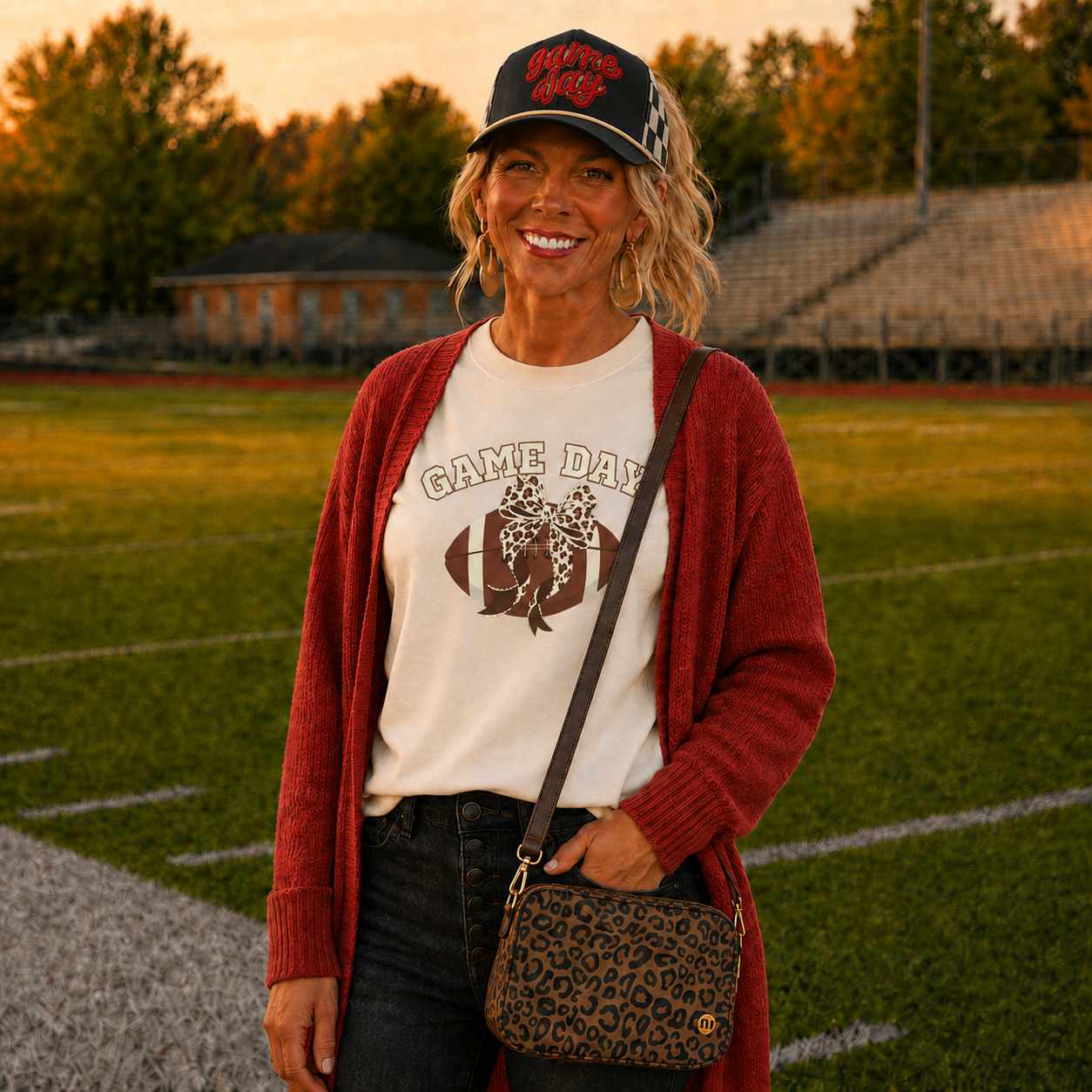 Checkered Game day hat
