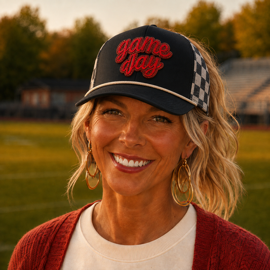 Checkered Game day hat