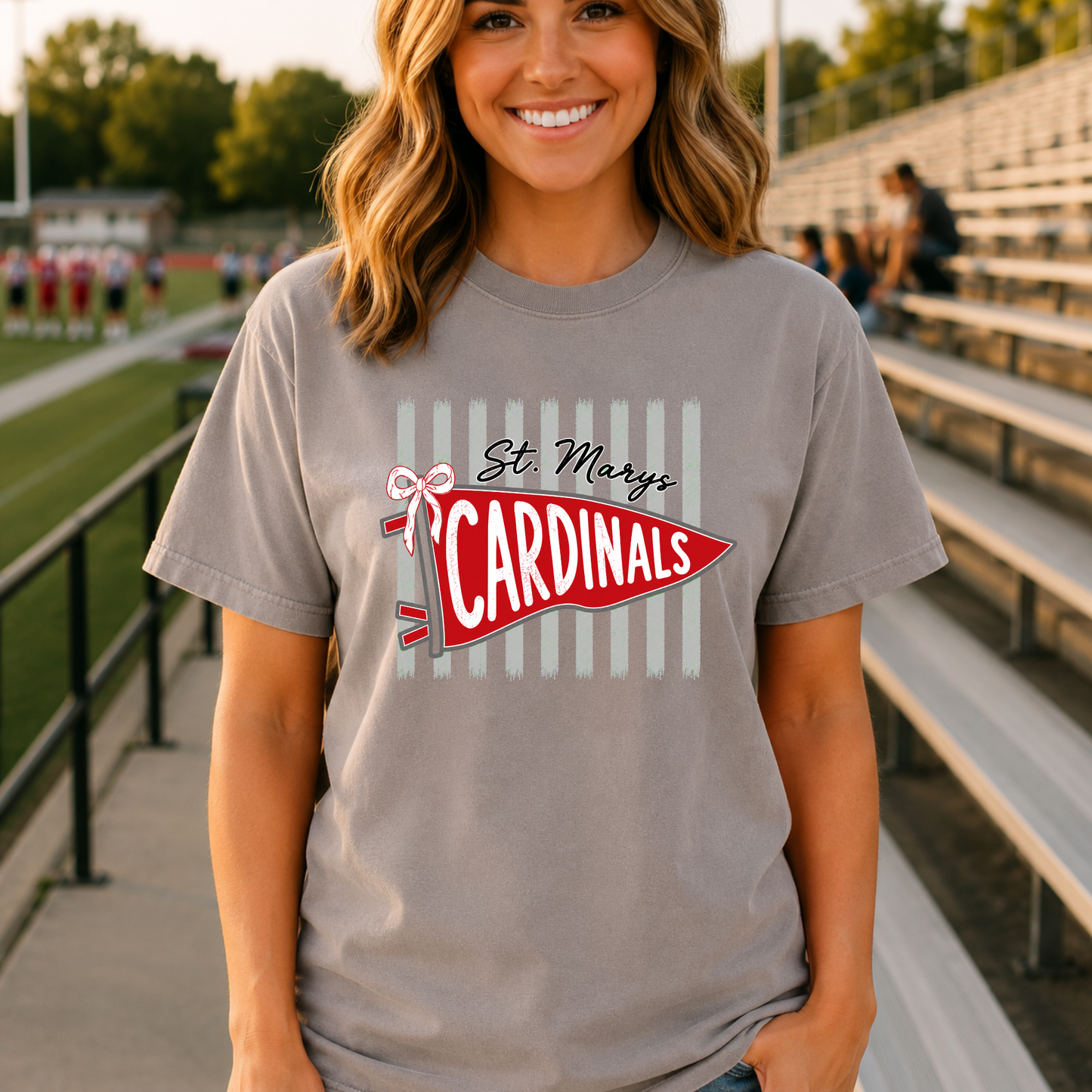 Cardinal flag spirit graphic tee
