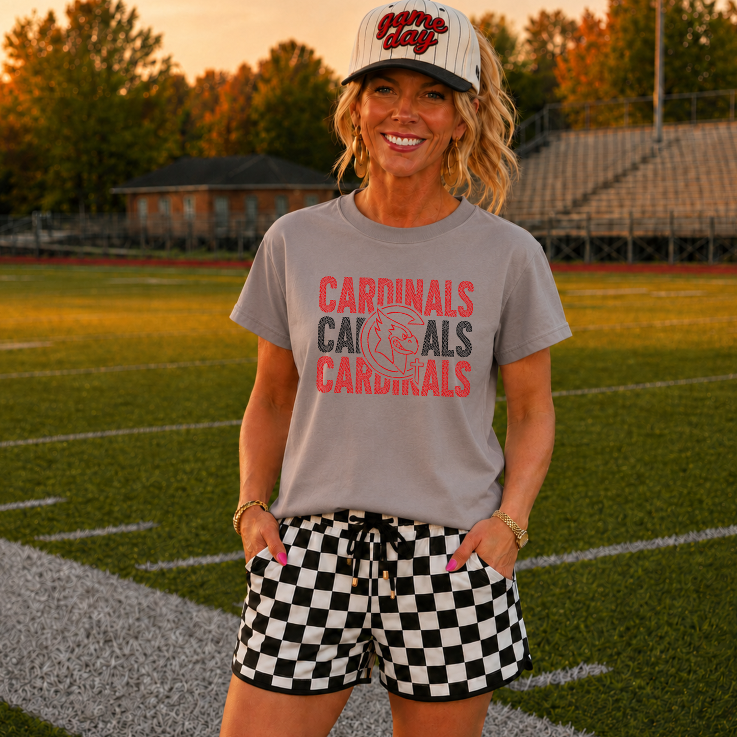 Doodle cardinals mascot tshirt