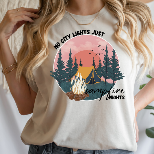 no city lights graphic tee