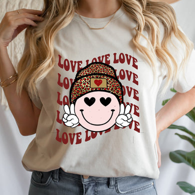 Smiley Face Love Graphic Top