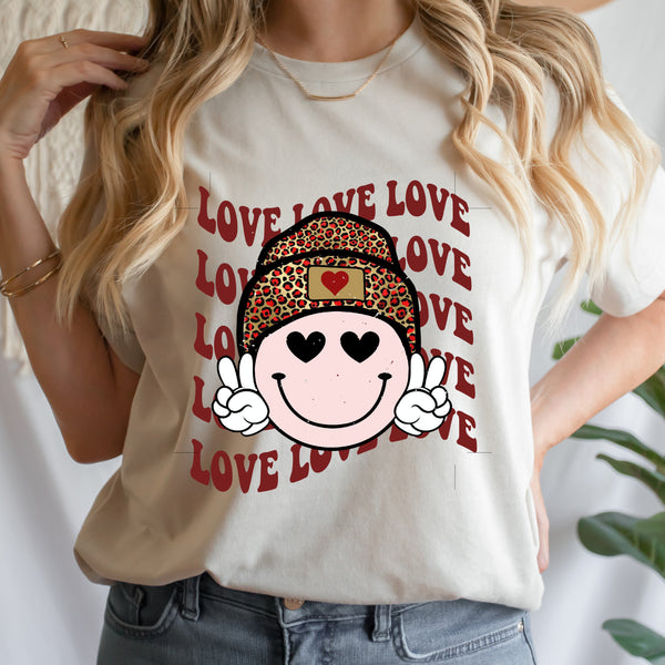 Smiley Face Love Graphic Top