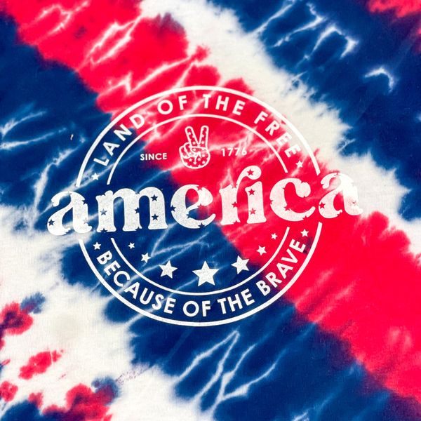 America in tie dye