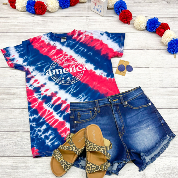 America in tie dye