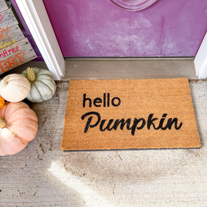 Hey pumpkin door mat